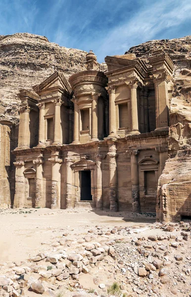 Ürdün Petra Antik Şehir Kalıntıları Petra Jordan Kimin Nüfusu Raqmu — Stok fotoğraf