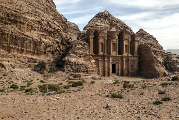 Ruínas Antiga Cidade Petra Jordânia Petra Importante Sítio Arqueológico Jordânia — Fotografia de Stock