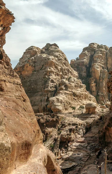 Ruins Ancient City Petra Jordan Petra Important Archaeological Site Jordan — Stock Photo, Image