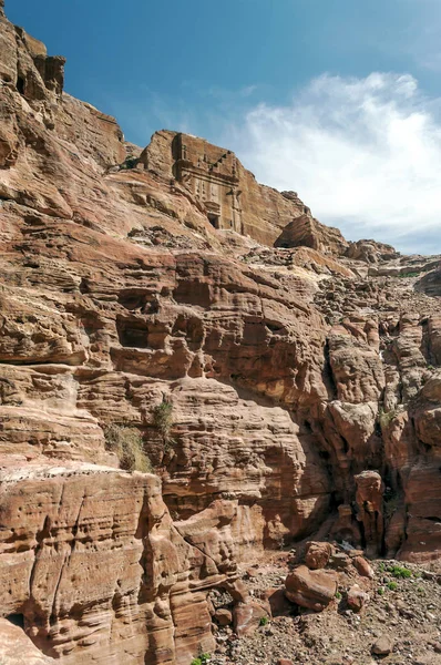 Ruinen Der Antiken Stadt Petra Jordanien Petra Ist Eine Bedeutende — Stockfoto