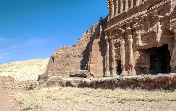 Ürdün Petra Antik Şehir Kalıntıları Petra Jordan Kimin Nüfusu Raqmu — Stok fotoğraf
