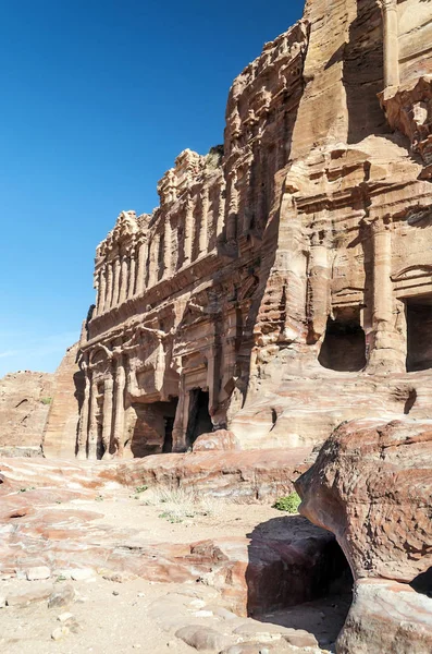 Ruinerna Den Antika Staden Petra Jordanien Petra Viktig Arkeologisk Plats — Stockfoto