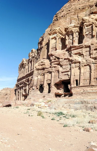 Ruines Ancienne Ville Petra Jordanie Petra Est Site Archéologique Important — Photo