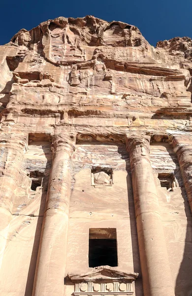 Ruínas Antiga Cidade Petra Jordânia Petra Importante Sítio Arqueológico Jordânia — Fotografia de Stock