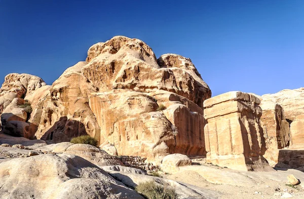 Rovine Dell Antica Città Petra Giordania Petra Importante Sito Archeologico — Foto Stock