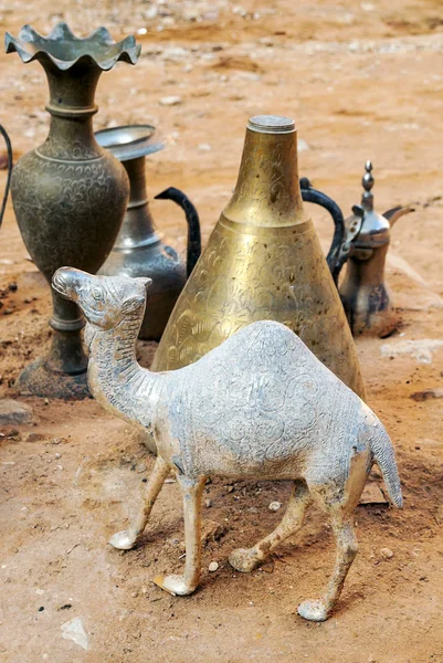 Teiere Nella Città Giordana Petra — Foto Stock