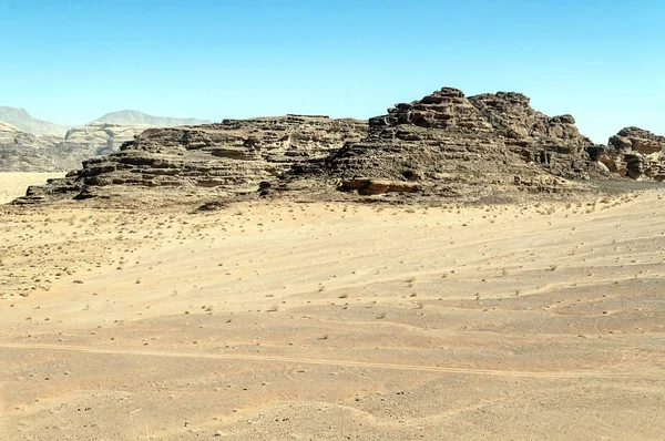 Pustynia Wadi Rum Jordanii — Zdjęcie stockowe