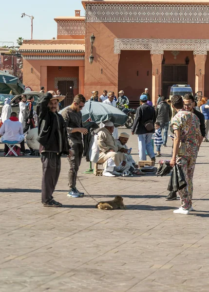 Marrakesh Marruecos Julio 2015 Calles Marrakech Con Gente Anónima Caminando — Foto de Stock