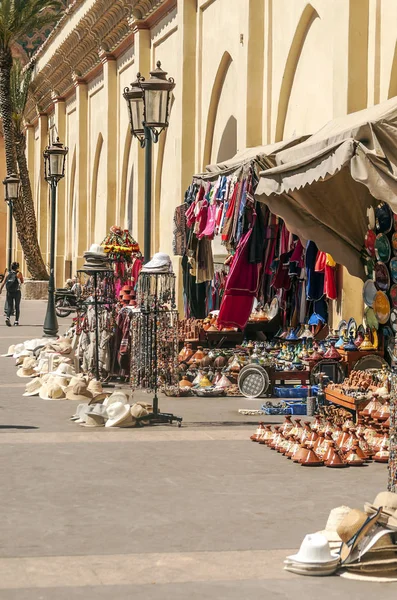 Marrakesh Marruecos Julio 2015 Calles Marrakech Con Gente Anónima Caminando — Foto de Stock