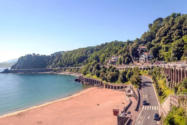 Zarauz Stad Och Kommun Östra Delen Regionen Urola Costa Provinsen — Stockfoto