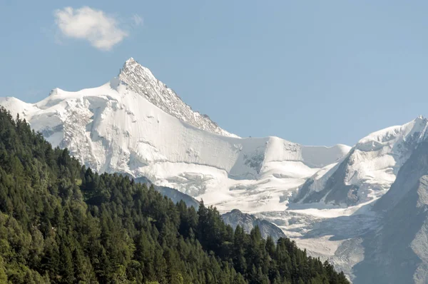 Montagnes Des Alpes Suisses Dans Vallée Saint Luc Par Une — Photo