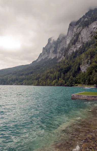 Lac Alpbach Dans Les Alpes Autrichiennes Par Une Journée Ensoleillée — Photo