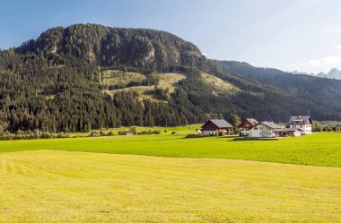 Güneşli bir günde Avusturya Alpleri'nde dağlar