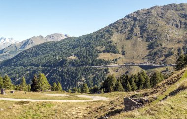 Güneşli bir günde Avusturya Alpleri'nde dağlar