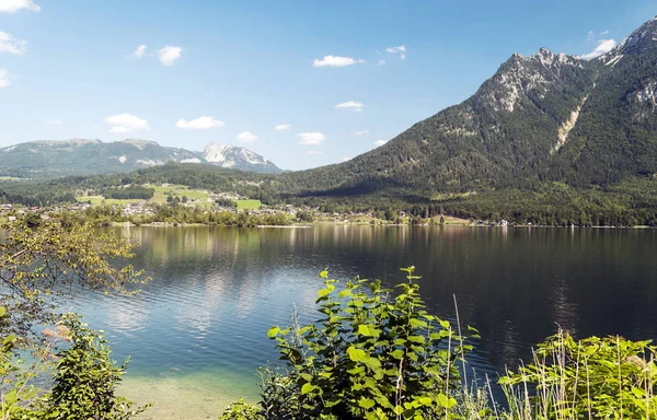 Alpbach Lake Austrian Alps Sunny Day — Stock Photo, Image