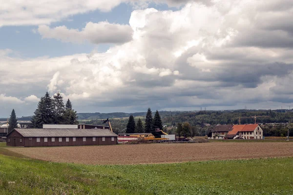 フランスの北の農村は畑に植えられたからロール — ストック写真