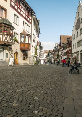 Stein am Rhein, Schaffhausen, İsviçre-Eylül 2015. Stein am Rhein bir komün ve tarihsel Swiss canton, Konstanz Gölü aşırı Batı kıyısında Doğu eksklav bulunan Schaffhausen, Kanton şehridir. 