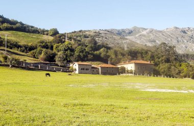 Avrupa'nın doruklarına İspanya Asturias il güneşli bir günde'kuzeyinde dağlarda.