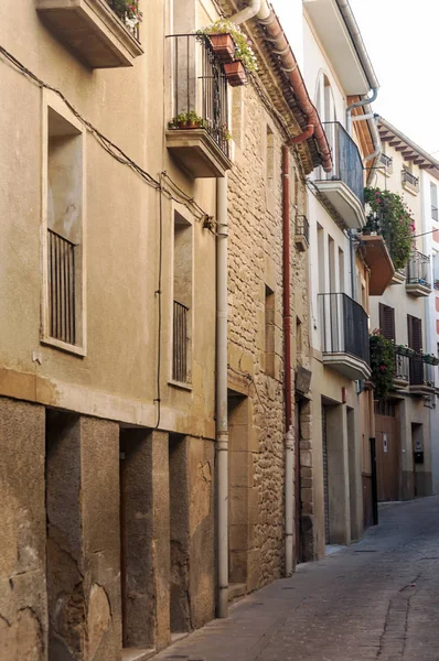 Rues Centre Historique Olite Par Une Journée Ensoleillée Olite Est — Photo