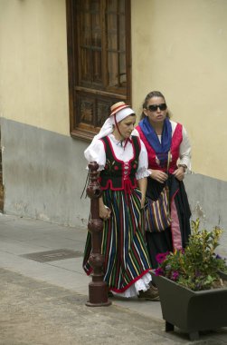 La Orotava, Tenerife, İspanya-Haziran 2016. San Isidro Labrador, La Orotava hac. Festivalin Ulusal Turizm ilgi bildirilir ve Corpus Christi sonra kutlanmaktadır. On yedinci yüzyılda kökenli Hac, thr çalışır