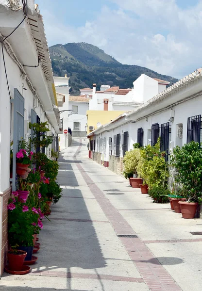 Pampaneira Straße Mit Ihren Weißen Häusern Einem Sonnigen Tag — Stockfoto