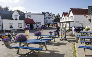 Harstad, Tromso, Norveç-Eylül 2016. Harstad bir şehir ve il Troms, Norveç olduğunu. 