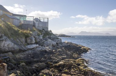 Harstad, Tromso, Norveç-Eylül 2016. Harstad bir şehir ve il Troms, Norveç yerleşim yeri var. Sonra Troms Troms il içinde nüfus açısından ikinci belediyesidir.