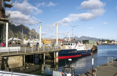 Harstad, Tromso, Norveç-Eylül 2016. Harstad bir şehir ve il Troms, Norveç olduğunu. 