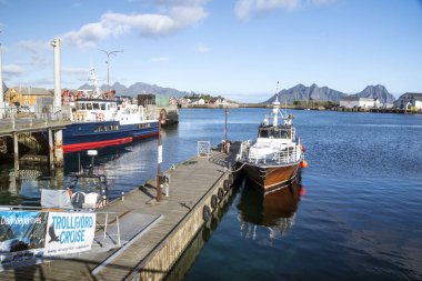 Harstad, Tromso, Norveç-Eylül 2016. Harstad bir şehir ve il Troms, Norveç olduğunu. 