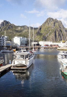 Harstad, Tromso, Norveç-Eylül 2016. Harstad bir şehir ve il Troms, Norveç olduğunu. 
