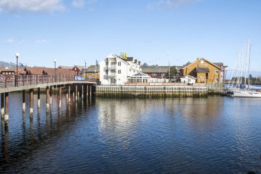 Harstad, Tromso, Norveç-Eylül 2016. Harstad bir şehir ve il Troms, Norveç olduğunu. 