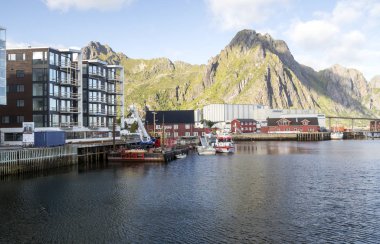 Harstad, Tromso, Norveç-Eylül 2016. Harstad bir şehir ve il Troms, Norveç olduğunu. 
