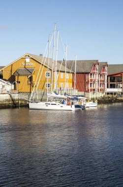 Harstad, Tromso, Norveç-Eylül 2016. Harstad bir şehir ve il Troms, Norveç olduğunu. 