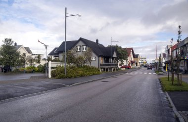 Harstad, Tromso, Norveç-Eylül 2016. Harstad bir şehir ve il Troms, Norveç olduğunu. 