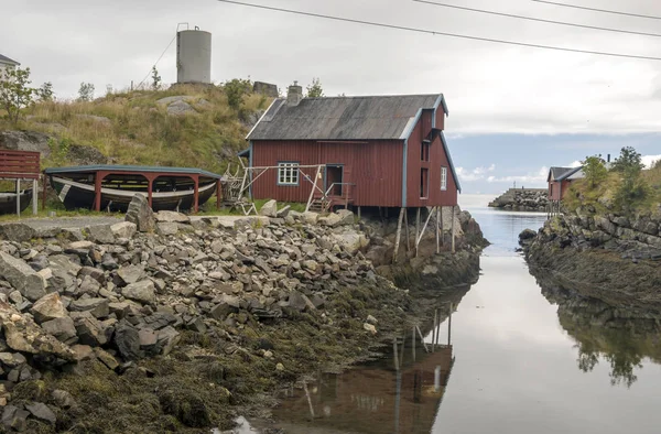 Nusfjord Jest Wioska Rybacka Archipelagu Lofotów Północnej Norwegii Pięćdziesiąt Lat — Zdjęcie stockowe