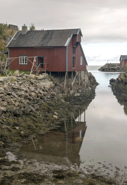 Nusfjord Uma Vila Piscatória Tranquila Arquipélago Lofoten Norte Noruega Anos — Fotografia de Stock