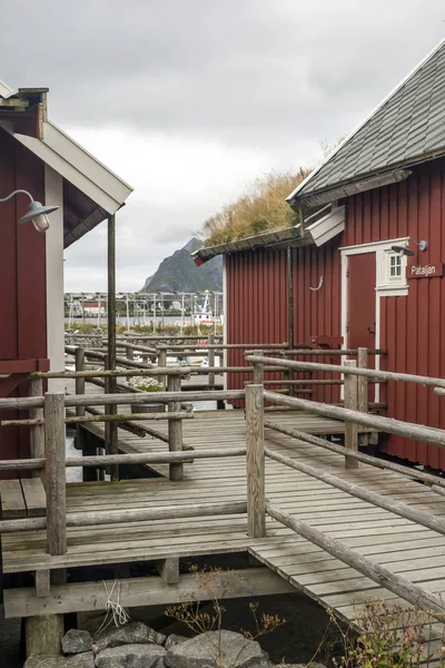Nusfjord는 노르웨이에서 Lofoten 군도에 조용한 비즈니스는 — 스톡 사진
