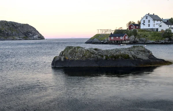 Nusfjord Uma Vila Piscatória Tranquila Arquipélago Lofoten Norte Noruega Anos — Fotografia de Stock