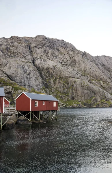 Nusfjord Uma Vila Piscatória Tranquila Arquipélago Lofoten Norte Noruega Anos — Fotografia de Stock