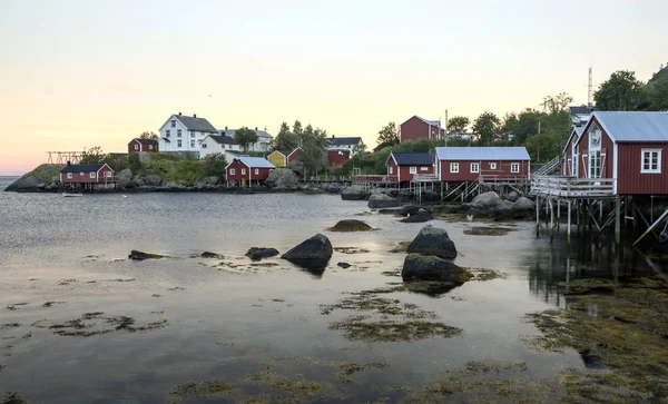 Nusfjord Uma Vila Piscatória Tranquila Arquipélago Lofoten Norte Noruega Anos — Fotografia de Stock