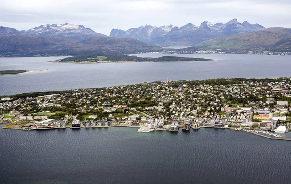 Bodó Nordland Norvégia Szeptember 2016 Bodó Harbor Felhős Bod Önkormányzat — Stock Fotó