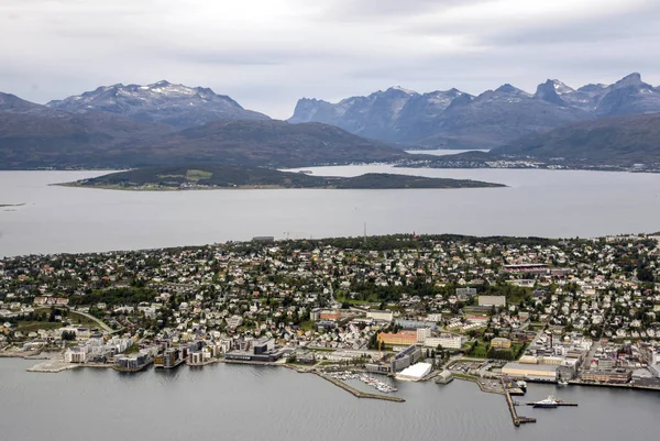 Bodó Nordland Norvégia Szeptember 2016 Bodó Harbor Felhős Bod Önkormányzat — Stock Fotó