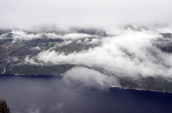 Bergen Het Zuiden Van Noorwegen Een Zonnige Dag — Stockfoto