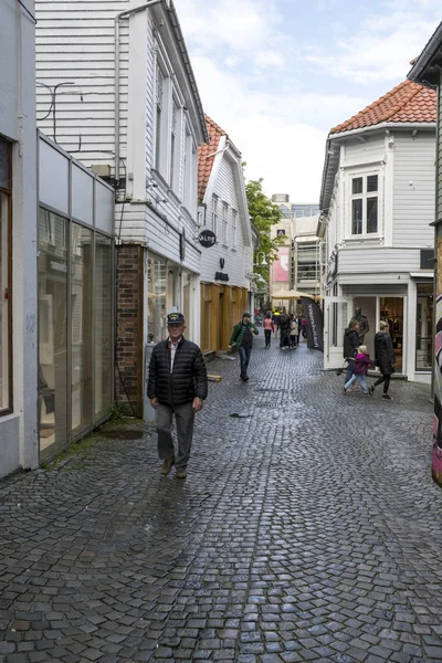 Stavanger Norwegen September 2016 Anonyme Person Die Stavanger Umgeht Stavanger — Stockfoto