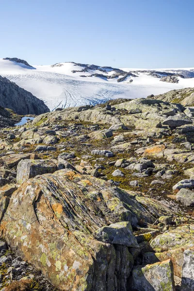 Montanhas Sul Noruega Dia Ensolarado — Fotografia de Stock