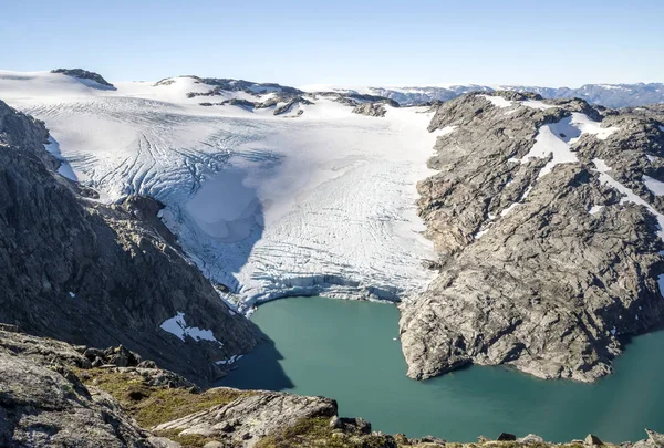 Montanhas Sul Noruega Dia Ensolarado — Fotografia de Stock