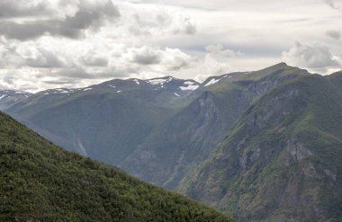 Norveç Güney güneşli bir günde fiyortları