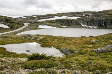 Bulutlu bir günde southern Norway iç dağlar.