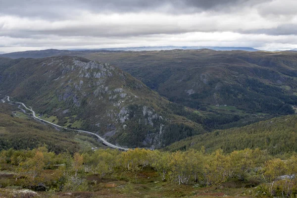 Montagnes Intérieur Sud Norvège Par Une Journée Nuageuse — Photo