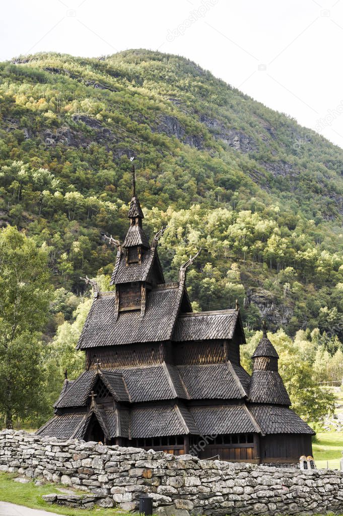 Ancient pagan wood churches in Kaupanger. Kaupanger is a town in the province of Sogn og Fjordane in the region of Vestlandet, Norway